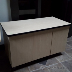 Global Blonde 3 Door Side Bar Credenza